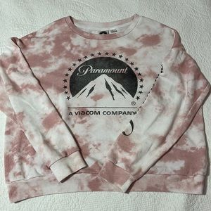Target pink and white tie dye crewneck.